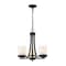 Z-Lite Willow 3 Light Chandelier, Matte Black, Inner White & Outer Clear 426-3C-MB - alternate 1